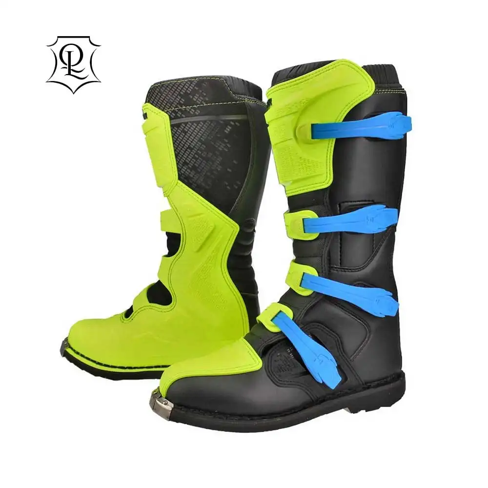 Trail Bike Touring Botas Grippier em terreno molhado feito com couro impermeável e ventilação eficiente respirável Dualsport ADV