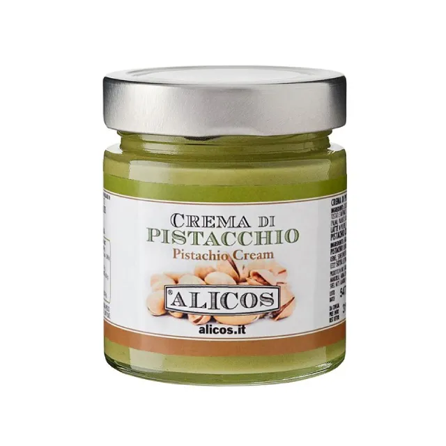 Made in Italy alta qualidade prontos para comer comida 190 g lanche doce creme de pistache para jovens e idosos