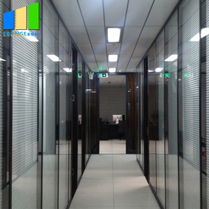 Pared divisoria fija de oficina de vidrio doble pared divisoria de vidrio insonorizada partición desmontable de oficina - Product Image 5
