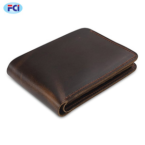 时尚定制Logo男士钱包真皮品牌手工修身钱包大牛多功能钱包 - Product Image 2