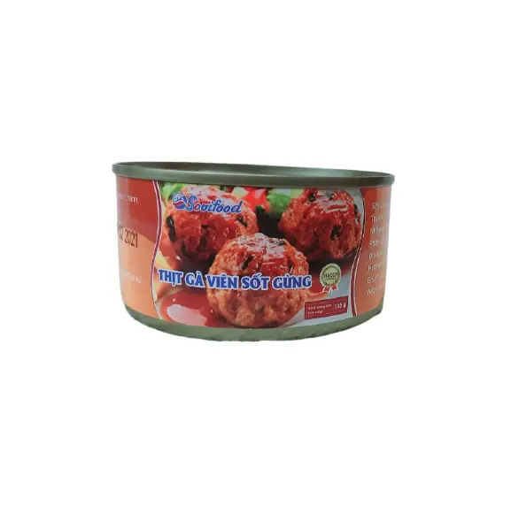 International Certificate Canned Food Canned Meat Ginger-sauced Chicken Meatballs Canned Delicious Food