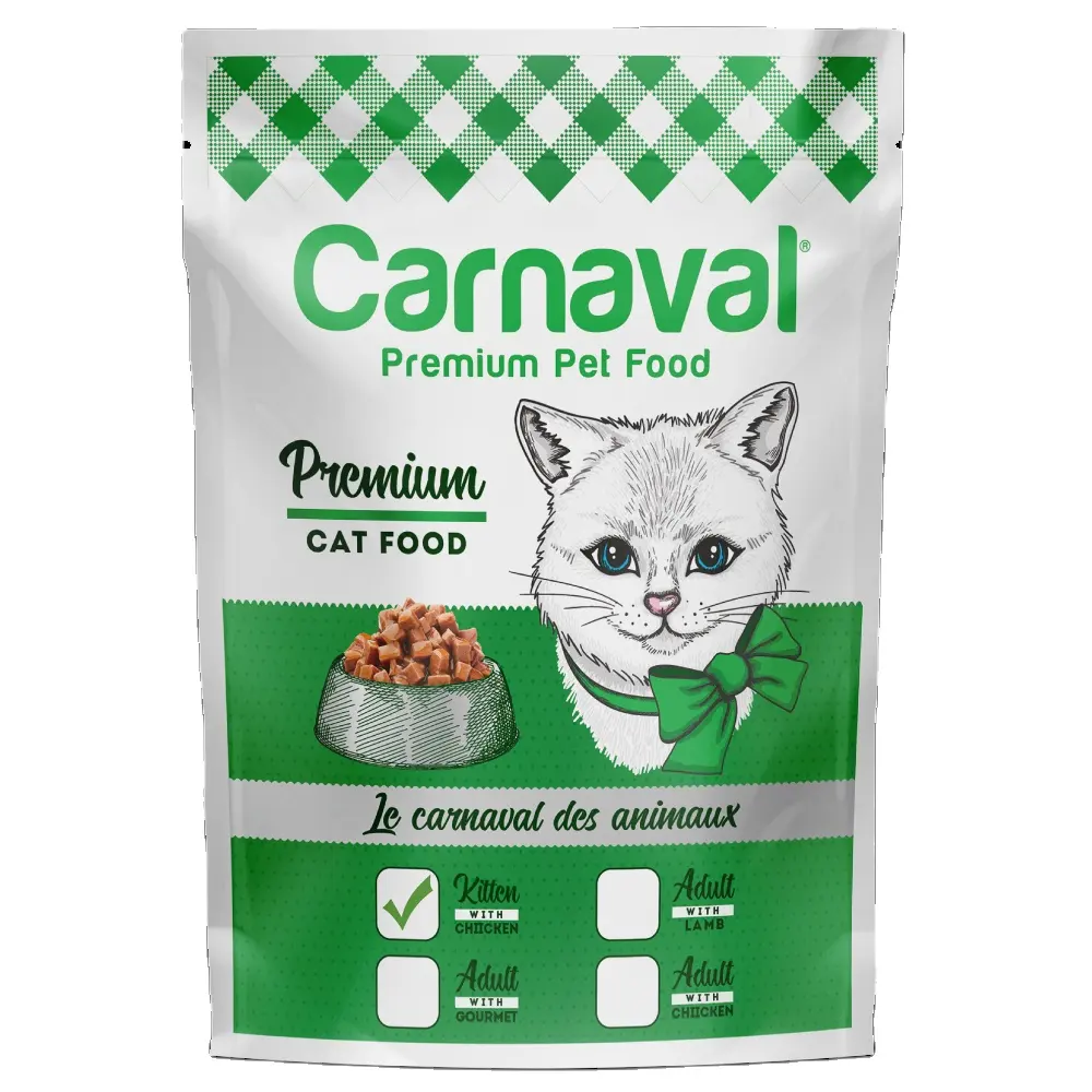 Gattino di alta qualità Carnaval Premium Kitten Cat Food Tester con pollo Whosale Pet Food turchia
