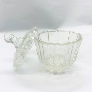 Custom Made Crystal Glass Candy Bowl Candy <strong>Jar</strong> with Lid - Product Image 3