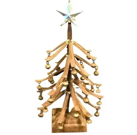 De hierro de Metal, pequeño de mesa árbol de Navidad con pequeño Jingle campanas de alta calidad casa Uso de decoración de Navidad decoración árbol