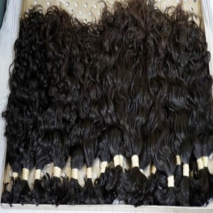 RAW INDIAN <strong>BULK</strong> HAIR 100% NATURAL and UNPROCESSED GREAT QUALITY TEMPLE HAIR WEFT BUNDLES MANUFACTURER - Product Image 4