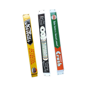 Boyalı teknik ve kabartma baskı itme çubuğu tarzı ile açık reklam Metal plaka işaretleri - Product Image 1