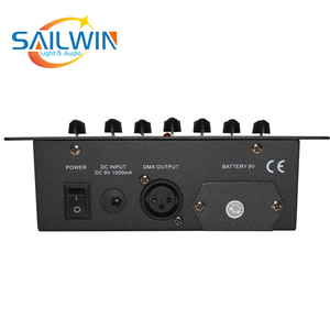 Mini 6 Channel <strong>Simple</strong> DMX512 Console DC9V Adapte <strong>DMX</strong> <strong>Controller</strong> for LED Par Light DJ Lights