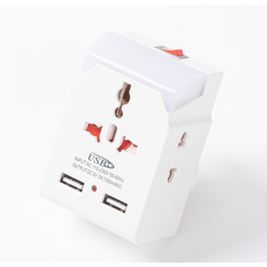 Hot Selling 2.1A <strong>USB</strong> Port Universal Power <strong>Plug</strong> Adapter to Two Pin US <strong>Plug</strong> <strong>Socket</strong> Converter 100-250V 13A <strong>Multi</strong> Travel Adaptor