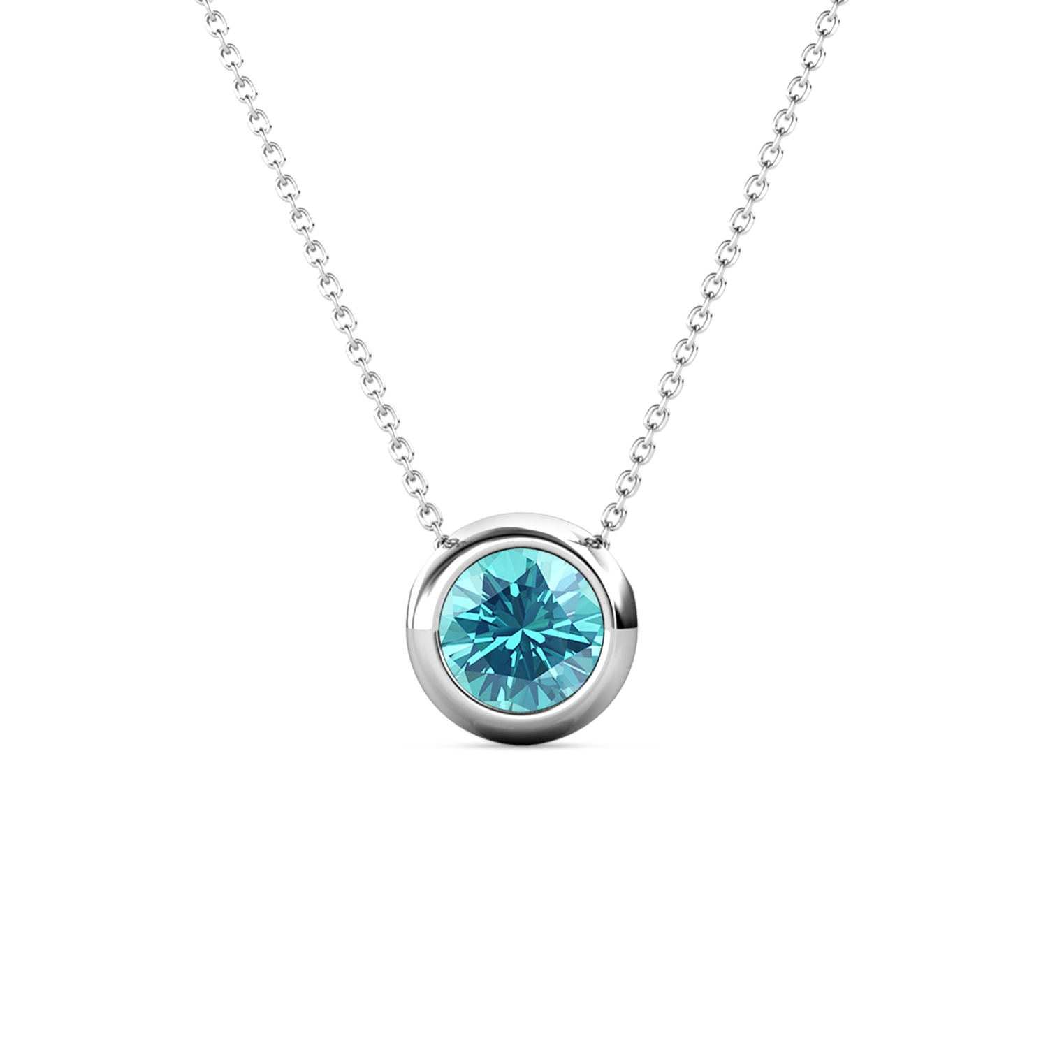 Brass With 18k White Gold Plated Minimalist March Necklace