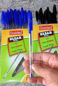促销定制标志塑料圆珠笔高品质热卖低价0.5毫米细蓝黑红墨水写字笔