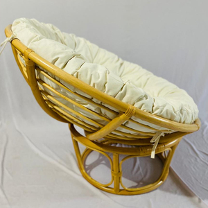 Endonezya'dan yastık ile doğal rattan papasan sandalye - Product Image 1