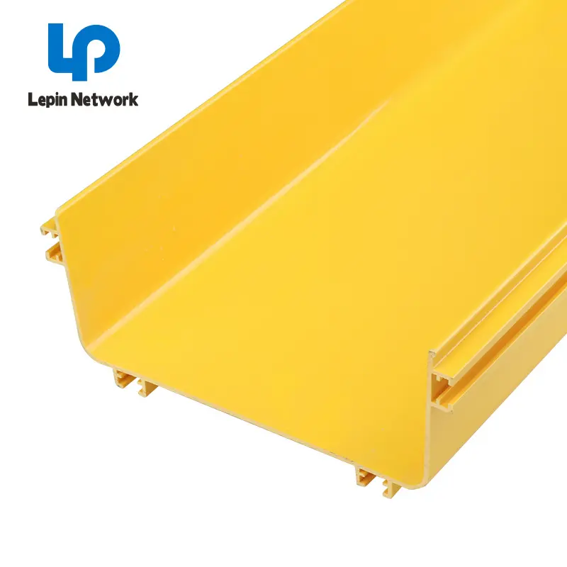 Ningbo fábrica de lepin pista de fibra cabo de fibra óptica bandeja de pvc abs plástico rede de fabricação OEM ODM fornecedor bandeja de cabo amarelo