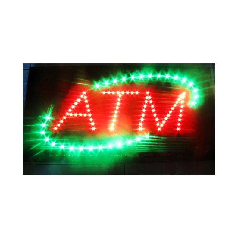 Luz led intermitente personalizada, señal de publicidad abierta ATM