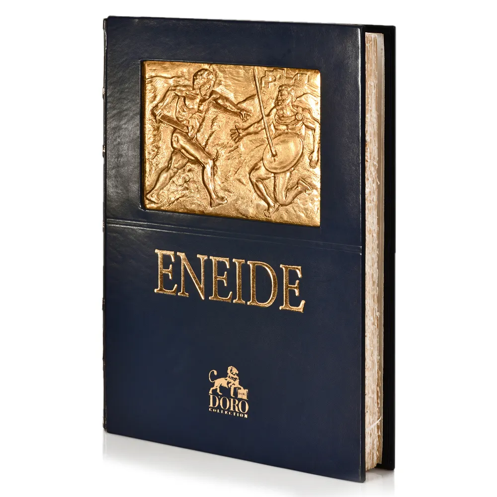 Eneide, il Virgils poesia con un Golden set Scultura in la Copertina del Libro per La Decorazione Domestica-199 Certificato Fatti a Mano Libri