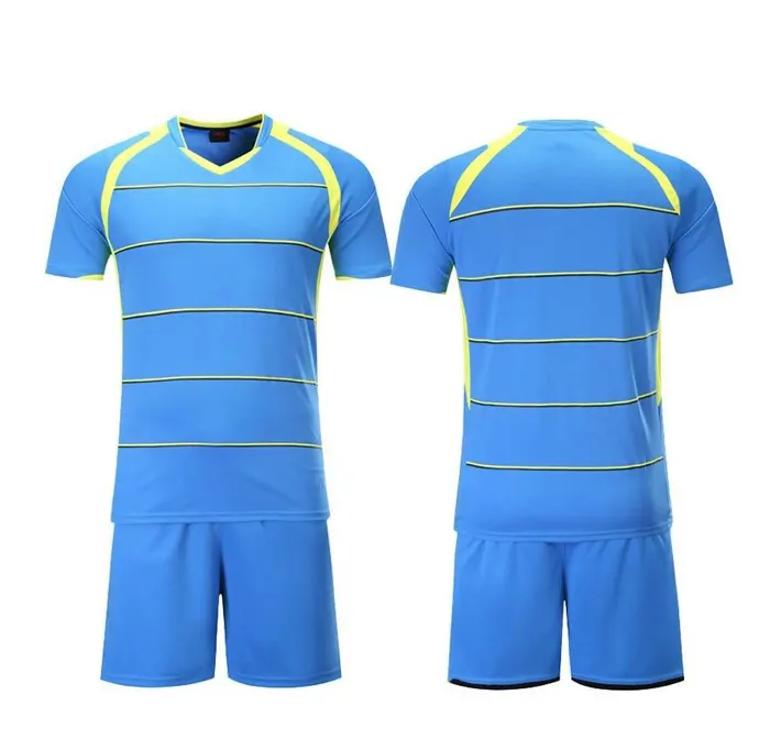 Nieuw Ontwerp Op Maat Gemaakt Sublimatie Voetbalteam Jersey Mannen T-Shirt Kleding Uniform Set Voor Voetbal