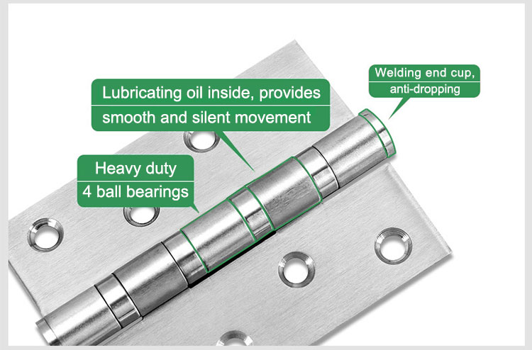 Doorplus Popular Design Stainless Steel Door Hinges Type For Heavy  Interior  Doors
