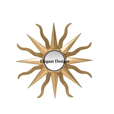 Sun Shape Metal Wall Mirror Attractive Designer Handmade Indian Stylish Mirror Super Fine Quality Affordable Wall Mirror