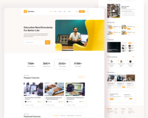 Advanced Professional School Institute Management Website-Design Mac Linux Unterstützter Online-Versand Digitales Lager produkt