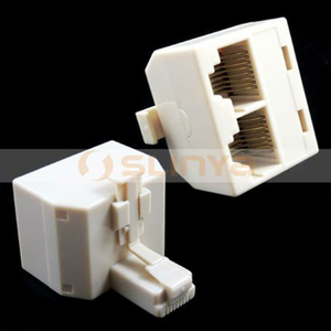 RJ45 2way 8P8C网络分配器连接器适配器