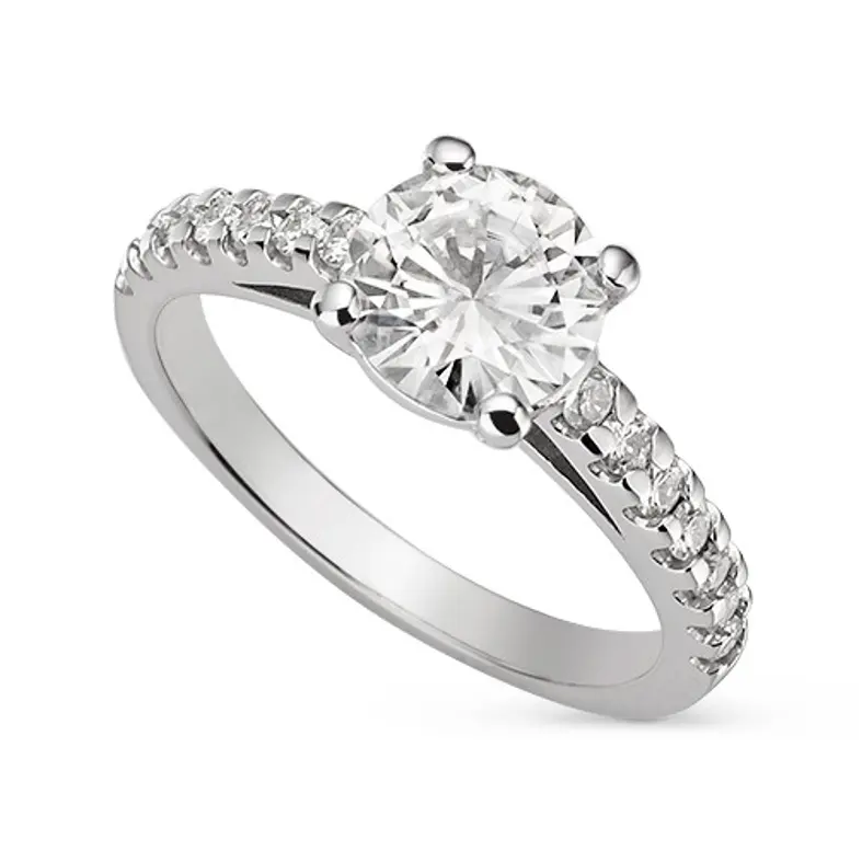 Designer Ring Designer Diamond Engagement Ring, GIA-IGI Certified Diamond Ring, 14k/18k Gold White Gold CROWN Claw Setting