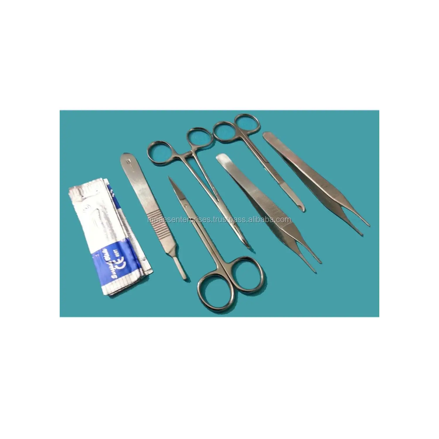 Oem Chirurgische Benodigdheden Hechtdraad Kit Met Hechtdraad Steriele Wegwerp Pincet Pincet Clip Basis Van Chirurgische Instrumenten