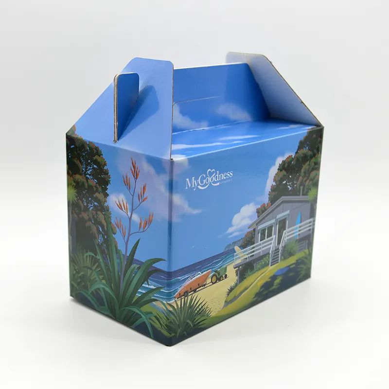 Benutzer definierte quadratische weiße Recycling-Verpackung Giebel Pappkarton Eco Plain Small Shipping Mailer Wellpappe Geschenk papier Karton