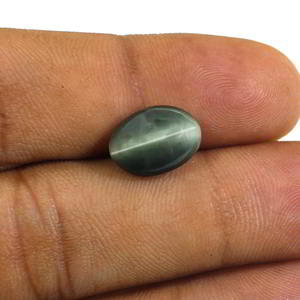 Doğal kedi gözü 12x9mm Oval Cabochon 5.05 ayar takı yapımı taş - Product Image 3