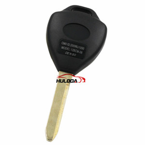 For Toyota 3 + 1ボタンリモコンキーブランクと赤パニックTOY47とブレードとロゴ - Product Image 3