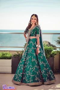Parti giyim tasarımcısı Lahenga Choli dupatta işlemeli <span class=keywords><strong>lehanga</strong></span> toptan fiyat ile hindistan geleneksel giyim choli