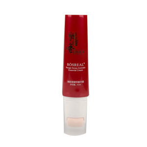 35ml 50ml kozmetik tüp kırmızı ambalaj boş yumuşak squeeze abl tüp geri dönüşümlü oval tüp için sünger aplikatör ile boyun kremi - Product Image 2