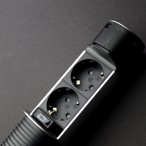 现代Pop 2插头插座2 USB 2.4A垂直电动嵌入式IP40 220-250V 50Hz 3m电缆长度欧盟/美国/英国16A电源插座