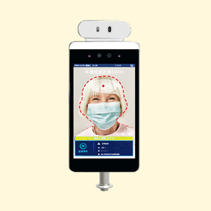 Terminal de reconocimiento facial de 8 pulgadas con control de acceso WiFi gratuito Tarjeta incorporada Lector de código QR Medición de la temperatura corporal - Product Image 1