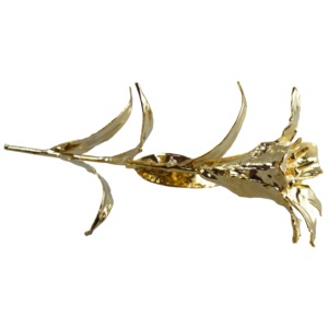 2022 New Designer Real Lily With 24k Gold Plated Finishing Design With Completely Golden Colored Natural Lily - Product Image 1