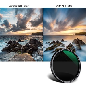 多抵抗コーティング、防水を備えたカメラレンズ用の43mm可変中性密度ND8-ND2000 NDフィルター - Product Image 4