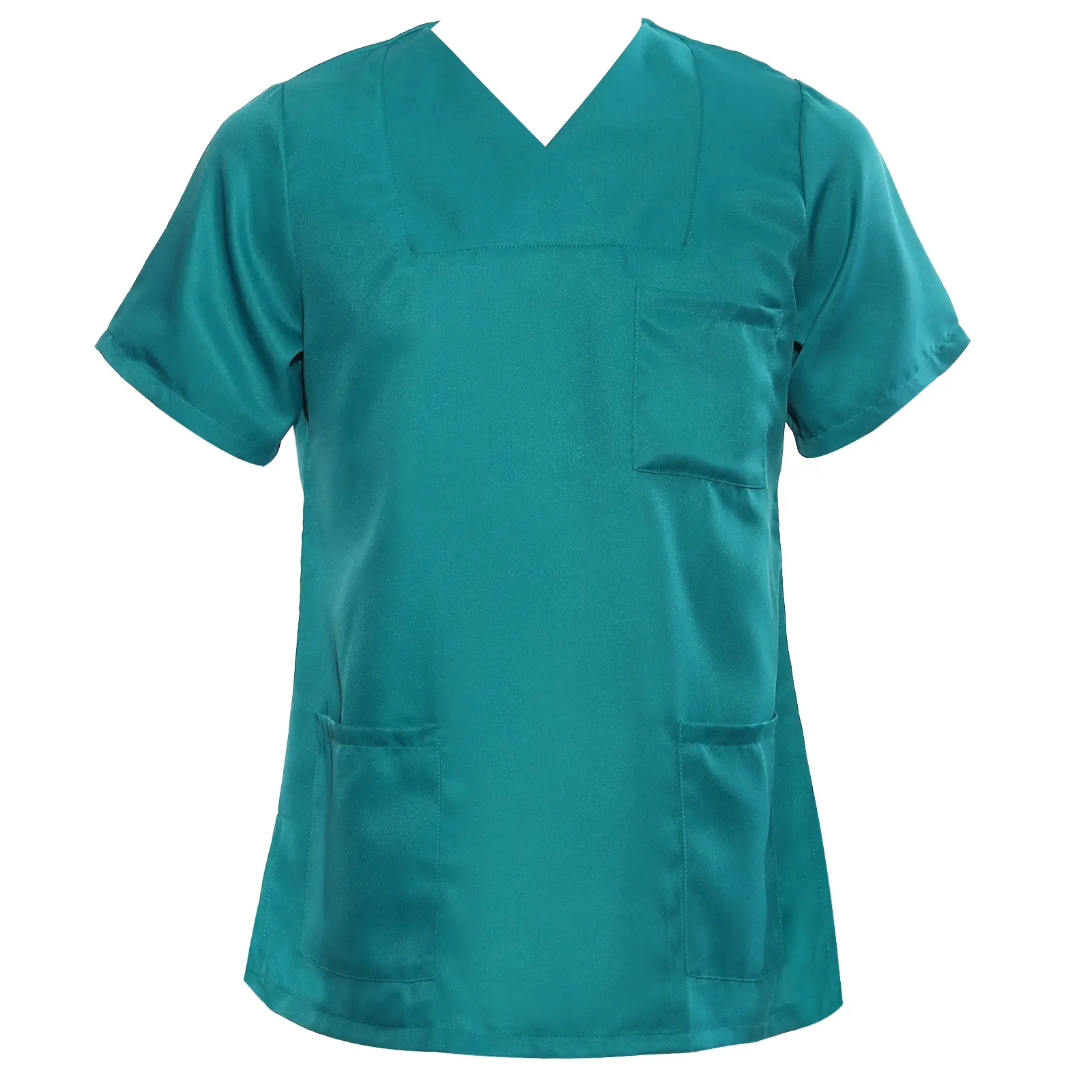 Uniforme cirúrgica masculina e feminina, uniforme cirúrgica para lavar roupas com decote em v