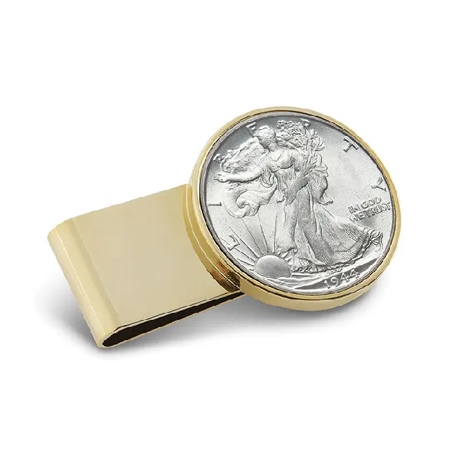 Promozionale banca souvenir regalo a buon mercato personalizzato in argento dollar money clip