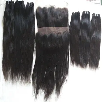 Alta qualidade Não Transformados Natural Real Remy Indiano Virgem Do Cabelo Humano Remy cabelo humano em linha reta tecer humano