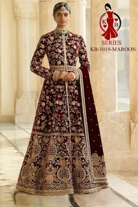 Exclusive Embroidery Pakistani Heavy Indian Bollywood Anarkali Wedding Party Gown Salwar Kameez Suit 2022 for Party Wear <strong>India</strong> - Product Image 2