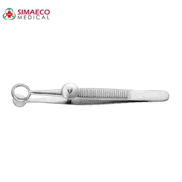 AYER Chalazion Forceps Round inside ring 8.5 mm Solid blade 8 mm With Screw Length 9 cm/Stainless Steel