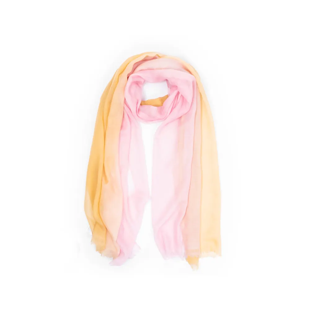 Manufacturer of Soft and 100% Pure Cashmere Featherweight Cashmere Dip Dye Scarf Available At Lowest Price