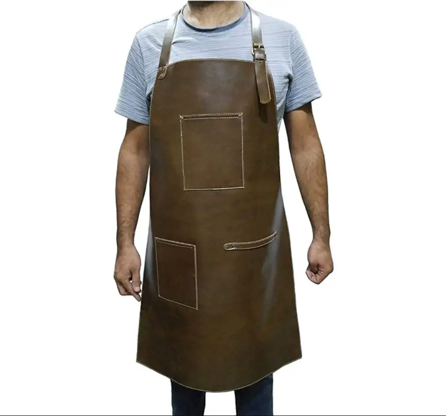 Cheap price approved cow hide leather safety industrial oven cut resistant welding Aprons