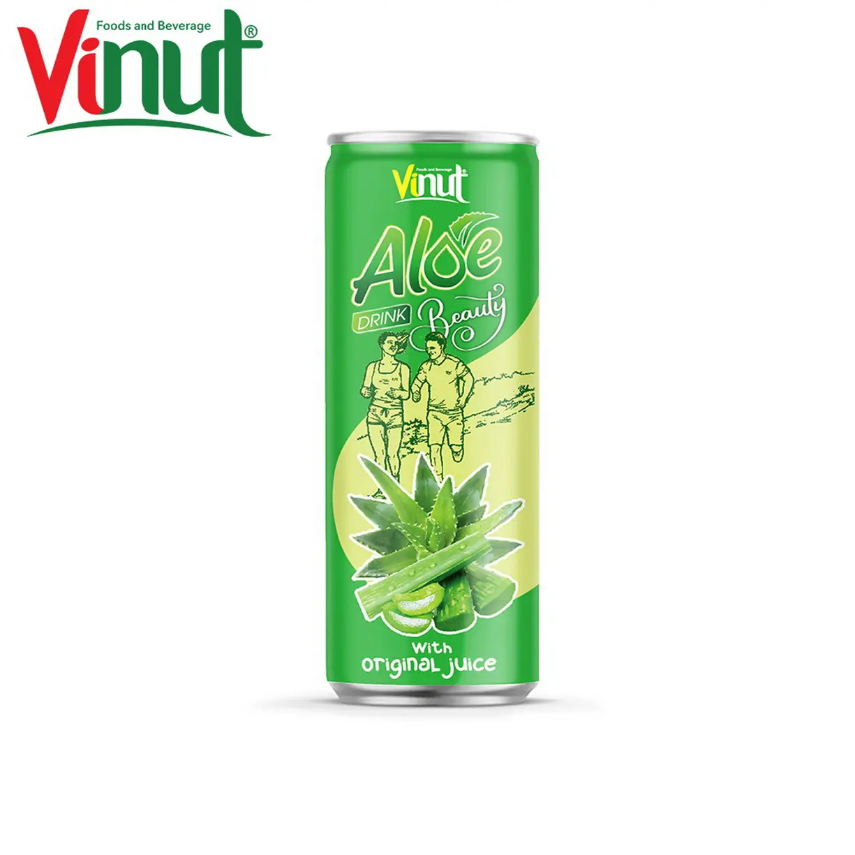 Bevanda di bellezza VINUT 250ml di Aloe Vera in scatola originale all'ingrosso campione gratuito etichetta di Design rapida consegna ODM servizio OEM