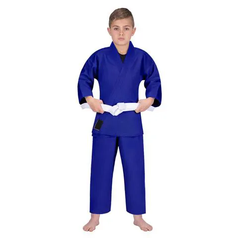Uniforme de Karate personalizado OEM para niños, uniforme de artes marciales ligero de poli algodón para estudiantes
