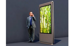 Migliori vendite Custom rettangolo forma di alluminio telaio interno/esterno LCD Display digitale chiosco con basso potere LED sorgente luminosa