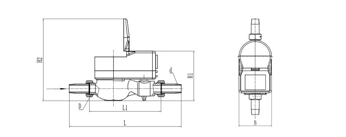 Aqua smart remote wireless lora water meter