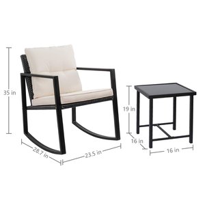 STEEL 3PC ROCKING CHAIR FURNITURE <strong>SETS</strong> - BSCI FACTORY - Product Image 4