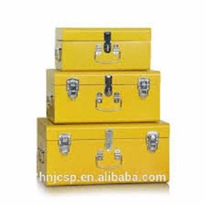 หีบโลหะสำหรับตกแต่งสไตล์คลาสสิก,กล่องหีบสมบัติกล่องล็อคสำหรับตกแต่งบ้านราคาถูกภาชนะเก็บของคุณภาพสูง