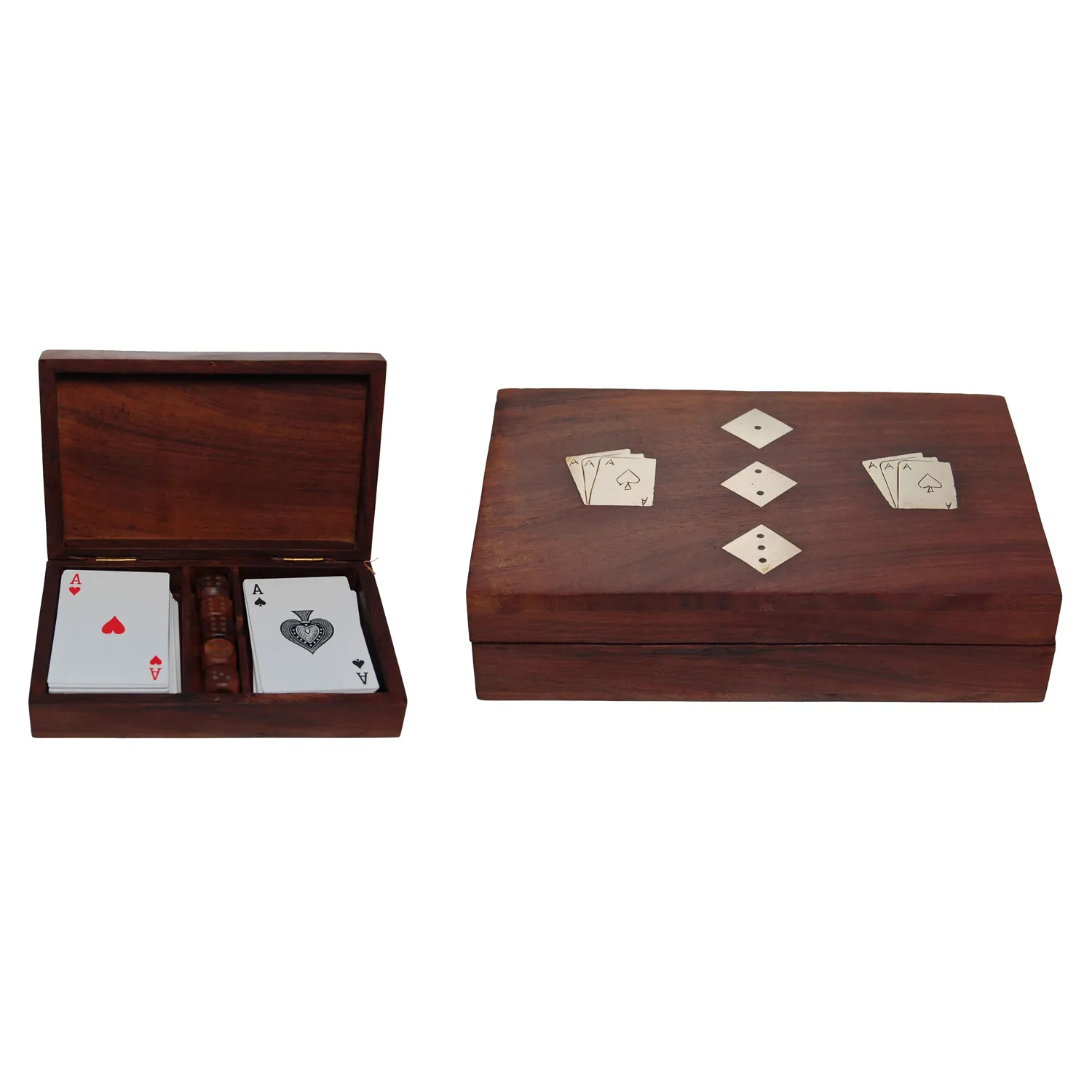 Best Selling wooden Play card Box Holder Indoor Playing wooden games Playing card wooden Box wholesale