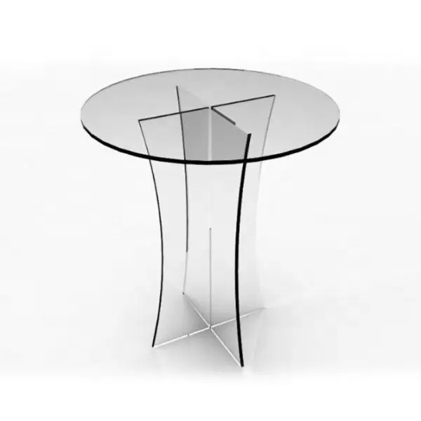 Acrylic Coffee Table Factory Custom Lucite table desk lucite furniture clear acrylic round desk table acrylic furniture PMMA