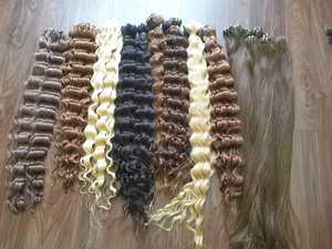 ベトナムレミーヘアエクステンションウィッグオムブレブラウン赤束深い波状二重描画